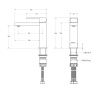 Смеситель Cezares SLIDER SLIDER-LS-GM на раковину оружейная сталь