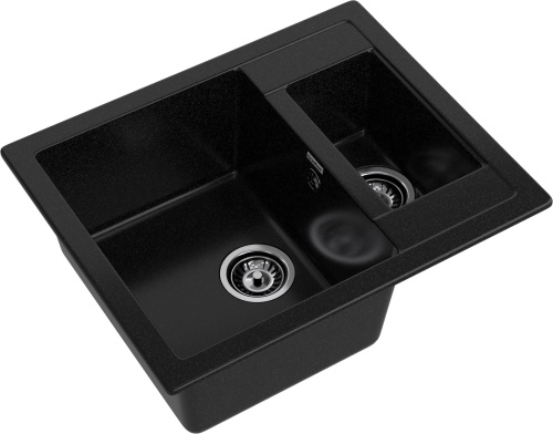 Кухонная мойка Granfest Quadro Q-610K черный 61х50 цвет черный поверхность матовая - фото 2