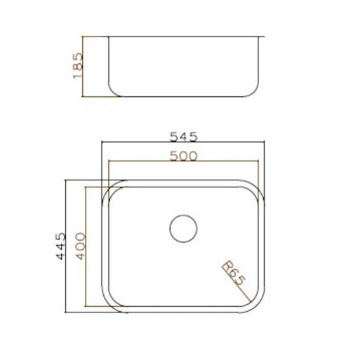 Кухонная мойка Grandex Aqua SELECT 54 200336 55х45 цвет сатин поверхность матовая - фото 3