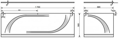 Экран фронтальный для ванны Эстет Лаура ФР-00014660 - фото 2