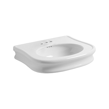 Раковина из санфаянса Simas Lante LA11bi*3 86х65 подвесная цвет белый 1 отверстие под смеситель