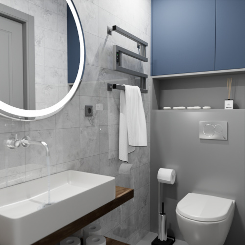 Полотенцесушитель Altasan МонакоПроф МонакоПроф4050Г подвесной 50х43 электрический графит - фото 3