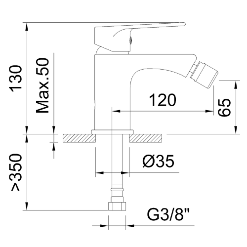 Смеситель Clever AGORA XTREME 61717 на биде черный - фото 2