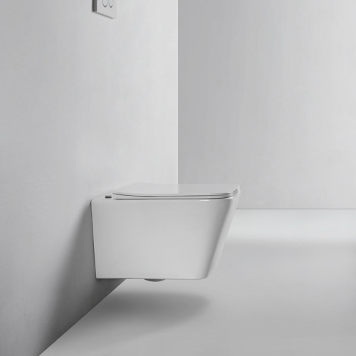 Унитаз подвесной Bond Cube F04-10 белый с сиденьем микролифт безободковый душевой смыв - фото 4