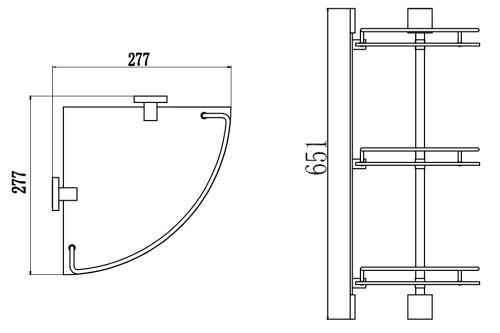 Полка в ванную комнату Savol S-065322H-3 - фото 2