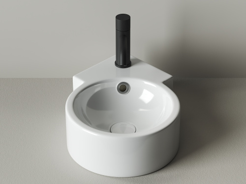 Раковина из сантехнического фарфора Ceramica Nova ELEMENT CN5019 31х41 подвесная цвет белый 1 отверстие под смеситель - фото 3