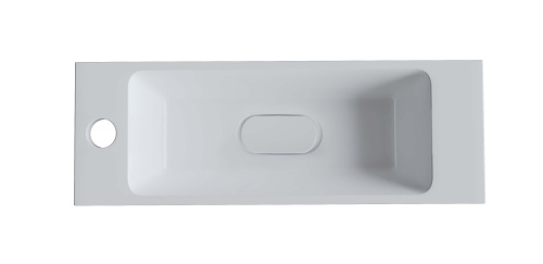 Раковина из литьевого мрамора Uperwood Modul 2911020338 60х21 полувстраиваемая цвет белый - фото 5