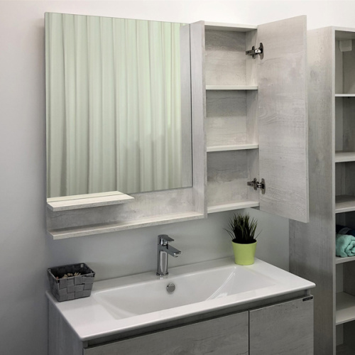 Зеркало-шкаф Comforty Верона 00004136714CF 90х15х80 подвесной цвет дуб белый - фото 3