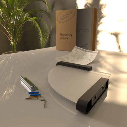 Полка в ванную комнату Altasan Лотос ЛТ71ЧМ - фото 5