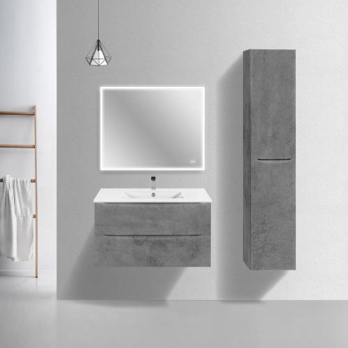 Тумба под раковину Vincea Mia Slim VMC-2MC900S1BT 90х39х50 подвесная цвет серый