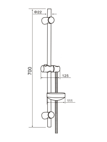 Штанга для душа Orange ORANGE OS7B черный - фото 3