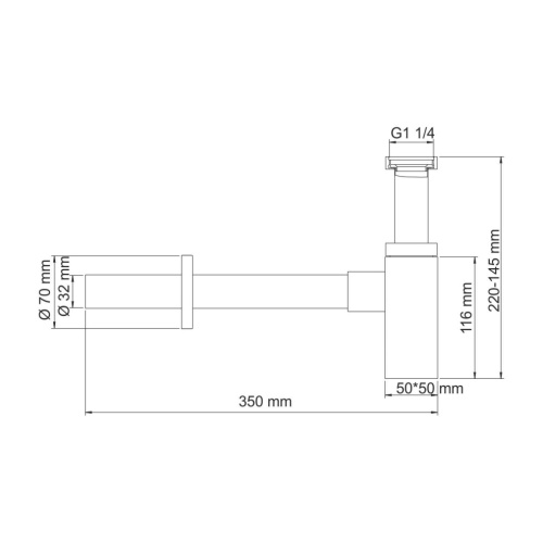 Сифон WasserKRAFT Системы слива A072 - фото 3