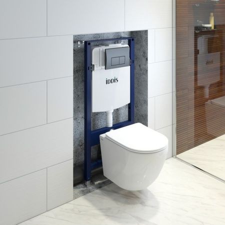 Комплект унитаз с инсталляцией и клавишей смыва IDDIS Basic BASB020i73