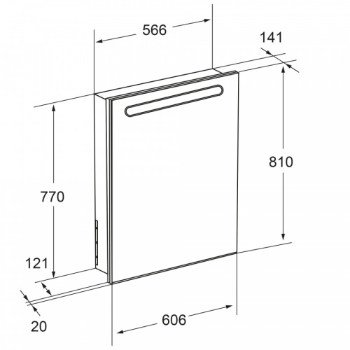 Зеркало-шкаф Roca Victoria Nord ZRU9000029 61х14х81 подвесной цвет белый глянцевый - фото 3