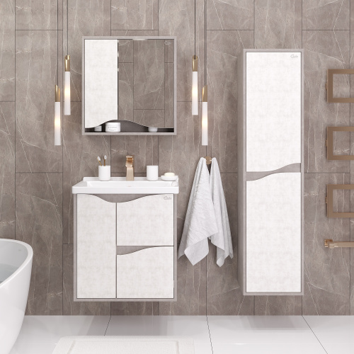 Зеркало-шкаф Onika Брендон 206084 60х14х72 подвесной цвет коричневый - фото 4