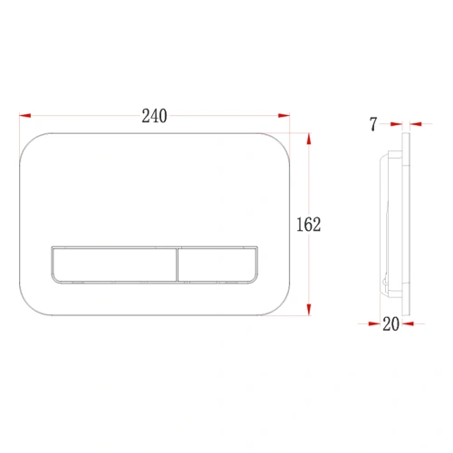 Кнопка смыва механическая Veconi FLUSH FLV12-B цвет черный - фото 2