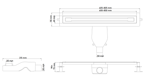 Душевой лоток Boheme Premium Trendy 983-80-CB - фото 2