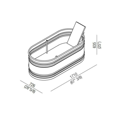 Ванна стальная Agape Vieques AVAS0911ZG 171х73 встраиваемая прямоугольная - фото 2