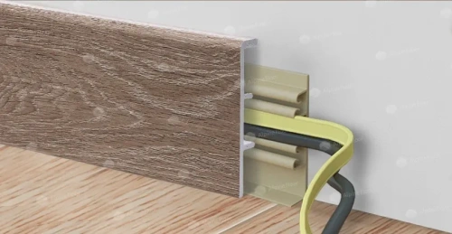 Напольный плинтус Alpine Floor Rico Concept RC 80105 Дуб каньон кремовый толщина 2 см 2200х80 - фото 2