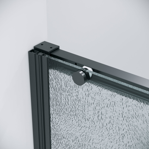 Душевая дверь Grossman Galaxy 1/2.K33.01.80L.21.02 80х195 стекло шиншилла профиль черный матовый - фото 5