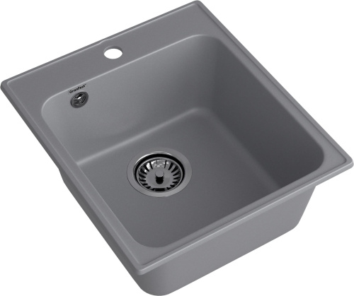 Кухонная мойка Granfest Quarz 17 темно-серый 48х42 цвет темно-серый поверхность матовая - фото 2