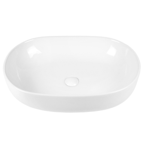 Раковина из сантехнического фарфора Bond Oval S59-600 60х40 накладная цвет белый глянцевый - фото 2