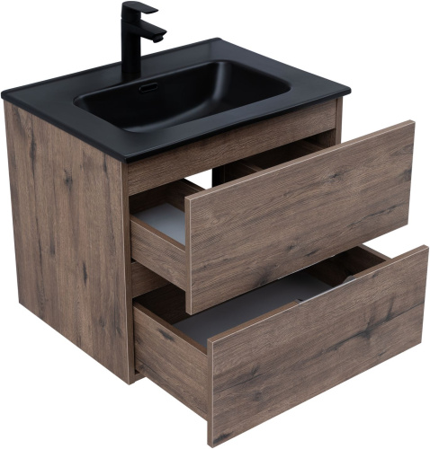 Тумба под раковину Aquanet Алвита New 00334184 60х46х51 подвесная цвет коричневый - фото 2