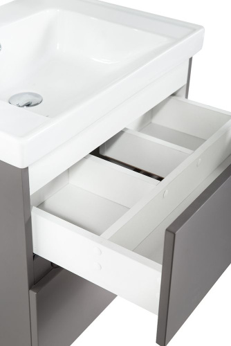 Тумба под раковину Art&Max TECHNO AM-Techno-900-2C-SO-ZB815 87х46х50 подвесная цвет смоки софт - фото 4