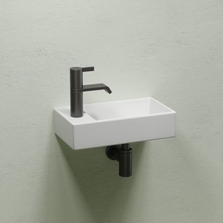 Раковина из сантехнического фарфора Ceramica Nova ELEMENT CN6051RMW 40х20 подвесная цвет белый 1 отверстие под смеситель