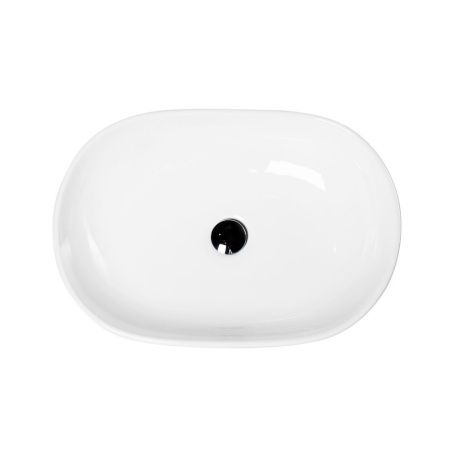 Раковина из сантехнического фаянса BelBagno BB1084 60х40 накладная цвет белый без отверстий под смеситель