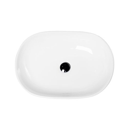 Раковина из сантехнического фаянса BelBagno BB1084 60х40 накладная цвет белый без отверстий под смеситель - фото 2