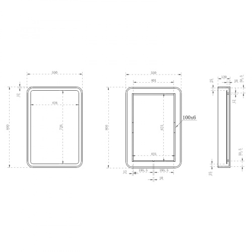 Зеркало в ванную Abber AT6701Opal 55х80 цвет коричневый - фото 5