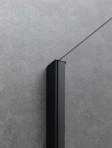 Душевой уголок Allen Brau Priority 3.31003.BBA + 3.31015.BBA 90х80 стекло прозрачное профиль черный без поддона - фото 5