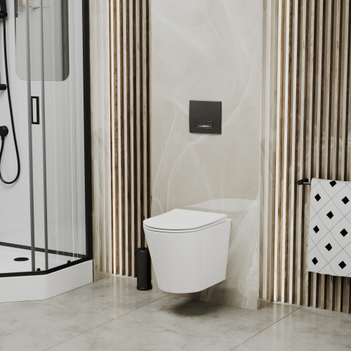 Клавиша смыва механическая Grossman Classic 800.T1.04.210.210 цвет черный матовый - фото 4