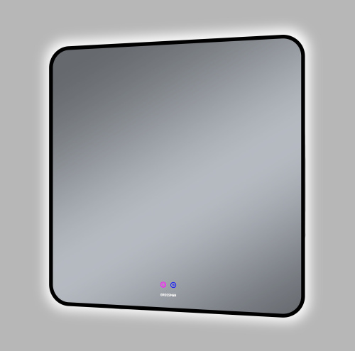 Зеркало в ванную Grossman ELEGANS-норма BLACK 1780802 80х80 цвет Черный - фото 2