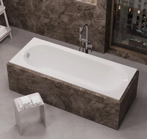 Ванна акриловая Alba Spa BALINE ВПР0010000100 150х70 пристенная прямоугольная без ножек - фото 3