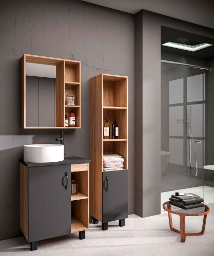 Столешница Grossman Флай 507002 67х44 накладная цвет серый - фото 3