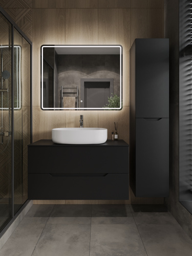 Тумба с раковиной Orange Line Li-100TubMDF+B08-600W 101х46х69 - фото 5