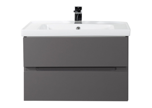 Тумба под раковину Art&Max TECHNO AM-Techno-900-2C-SO-ZB815 87х46х50 подвесная цвет смоки софт - фото 2