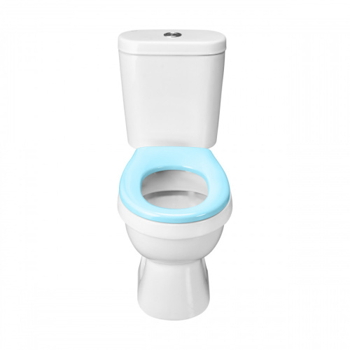 Унитаз-компакт напольный с бачком Santek Каспер 1WH501846 белый/голубой с сиденьем каскадный смыв - фото 2