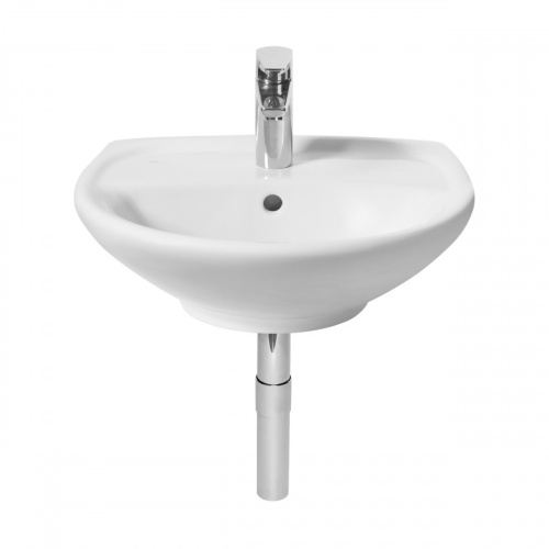 Раковина из сантехнического фарфора Jika Lyra 8142700001049 50х41 подвесная цвет белый 1 отверстие под смеситель - фото 2