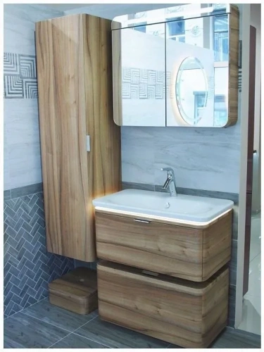 Тумба под раковину Vitra Nest Trendy 56181 80х42х42 напольная цвет натуральное дерево - фото 2