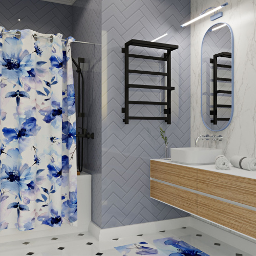 Полотенцесушитель Indigo Forte LEFPF80-50PBRRt 53х80 электрический черный муар - фото 5