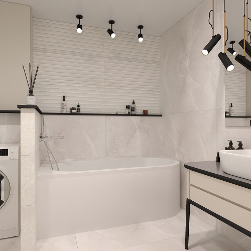 Ванна акриловая Lavinia Boho Art II 3713170L 170х73 пристенная нестандартная без каркаса - фото 4