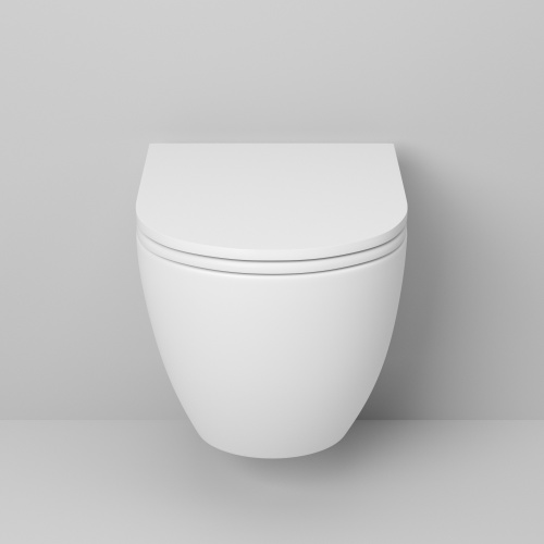 Унитаз подвесной Grossman Color GR-4455MS белый матовый с сиденьем микролифт безободковый каскадный смыв - фото 3