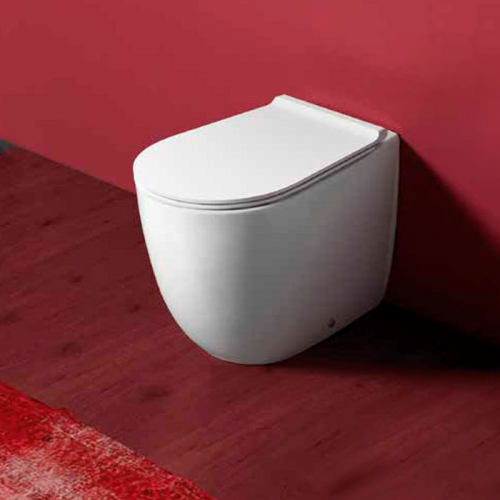 Чаша унитаза приставная Simas Vignoni VI21bi цвет белый без сиденья безободковая каскадный смыв