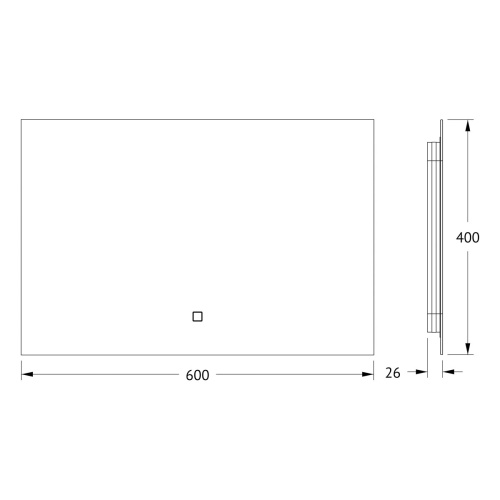 Зеркало в ванную Defesto GLOW DF 2512SH 60х40 - фото 2
