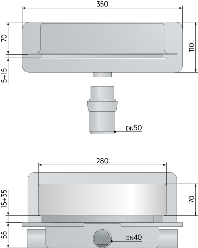 Душевой лоток OMP Tea Intramura 975.101.8 в пол - фото 5