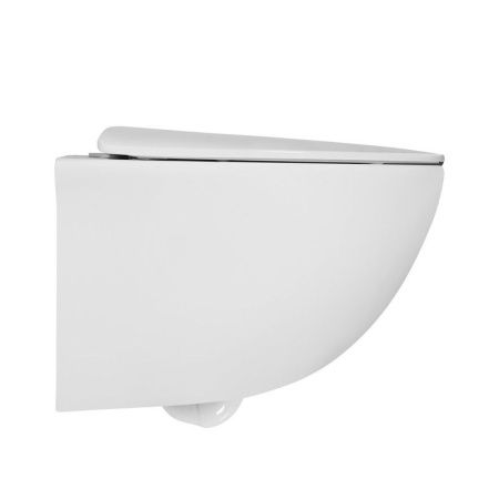Унитаз подвесной Bond Oval F05-10 белый с сиденьем микролифт безободковый душевой смыв
