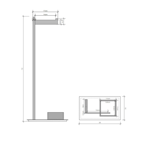 Стойка с аксессуарами для ванной Decor Walther Brick 591300 - фото 2